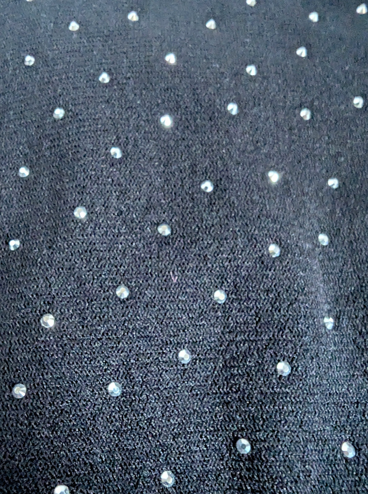 Rhinestone Mockneck Top | Black