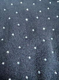 Rhinestone Mockneck Top | Black