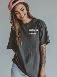 Kindness is Dope Graphic Tee | Grey