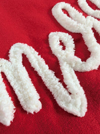 Merry Yarn Embroidered Sweatshirt | Red