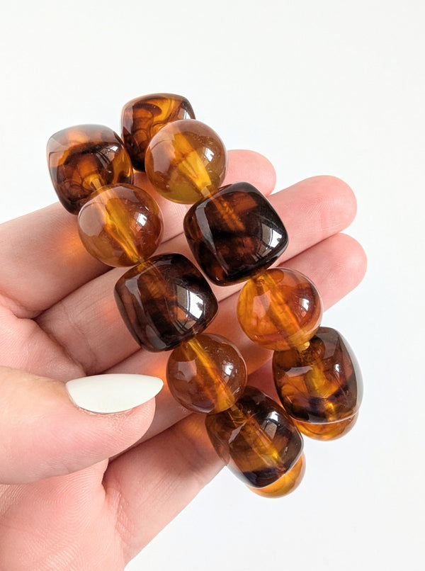 Beaded Bracelet | Beige & Tortoise