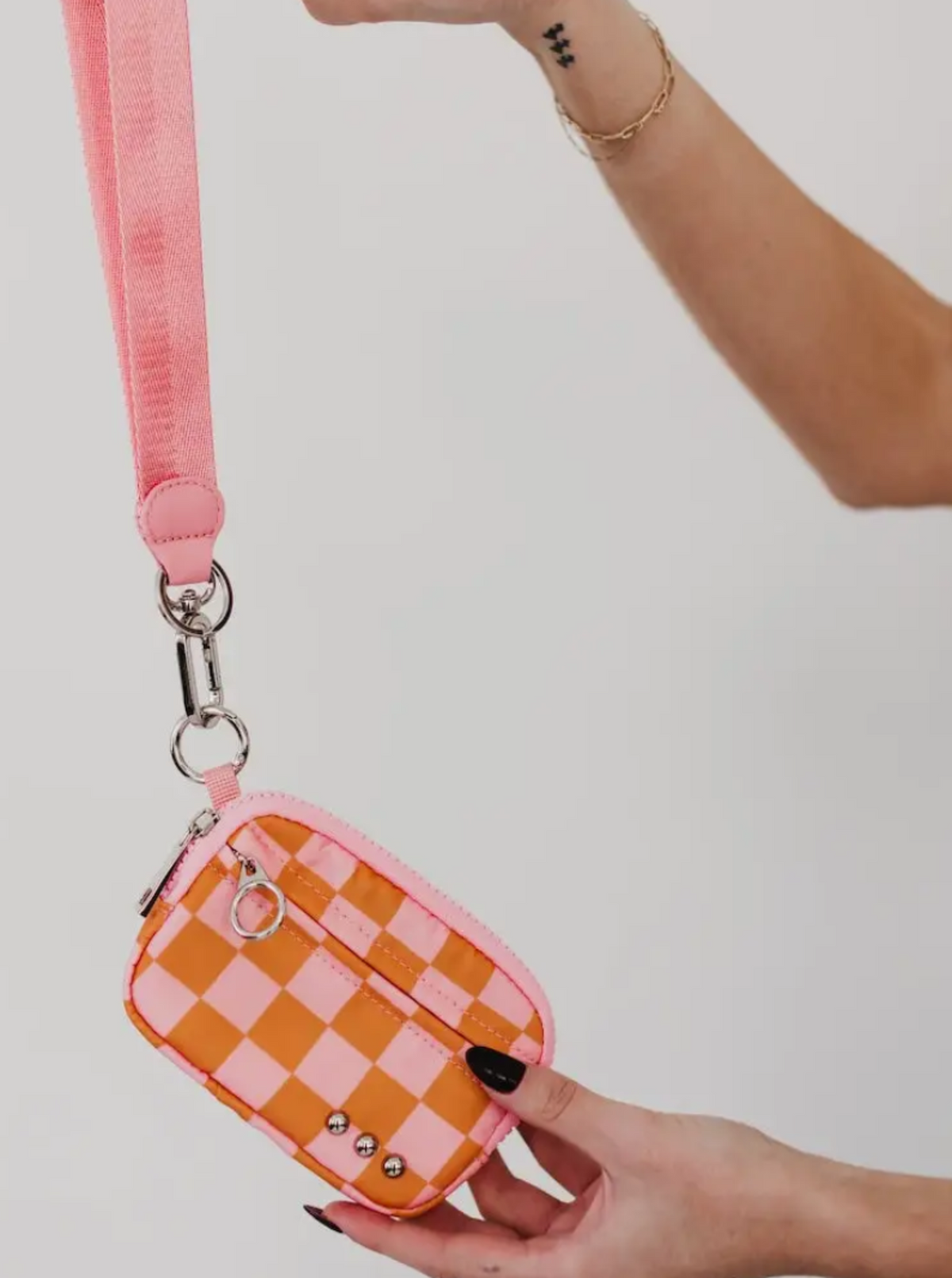 Checkered Wallet, Cardholder, ID Keychain | 2 Colors