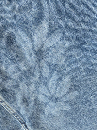 Floral Print Barrel Jeans