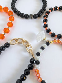 Erimish Bracelet Stack | Orange & Black