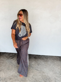 Leopard Striped Pants | Red & White