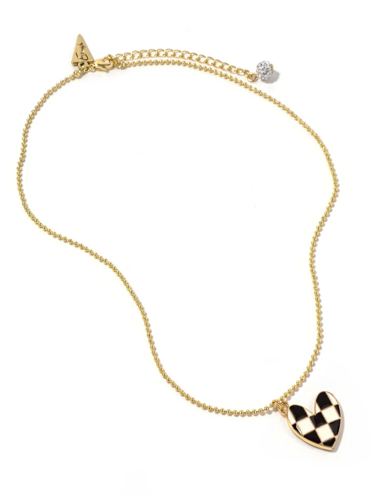 Checkered Heart Necklace | 6 Color Options