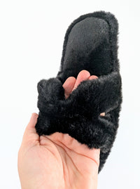 Designer Inspired Slippers | Black