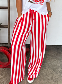 Striped Pants | Red & White