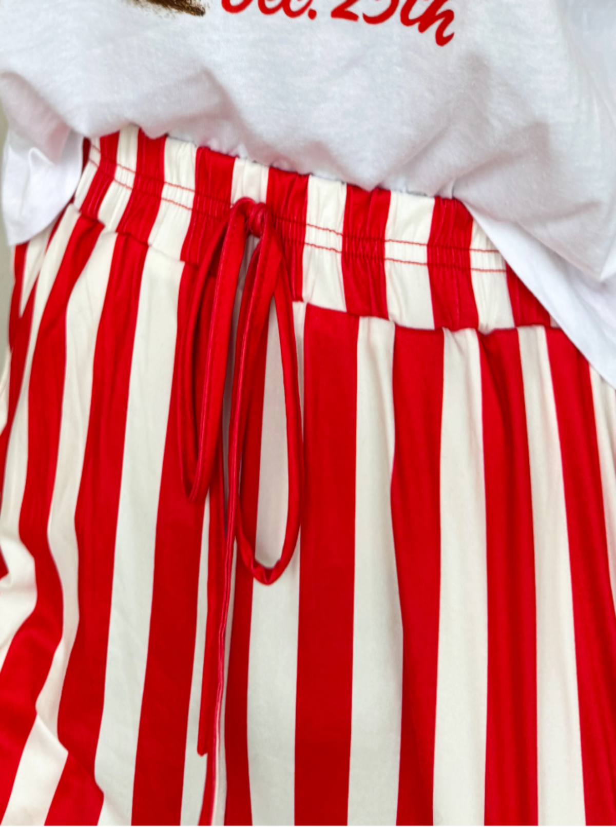 Striped Pants | Red & White