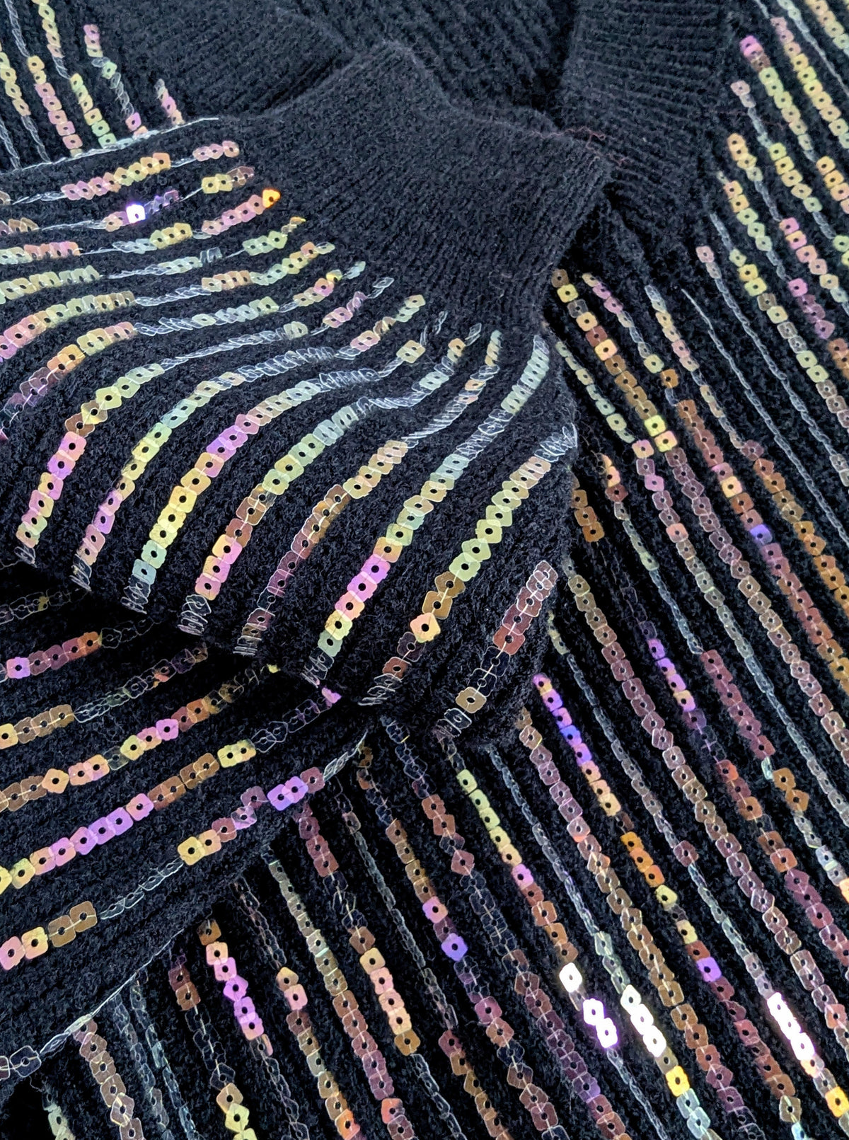 Midnight Sequin Sweater | Black