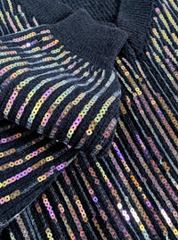 Midnight Sequin Sweater | Black
