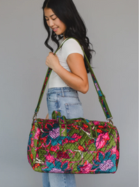 Floral Duffel Bag | Blue & Olive