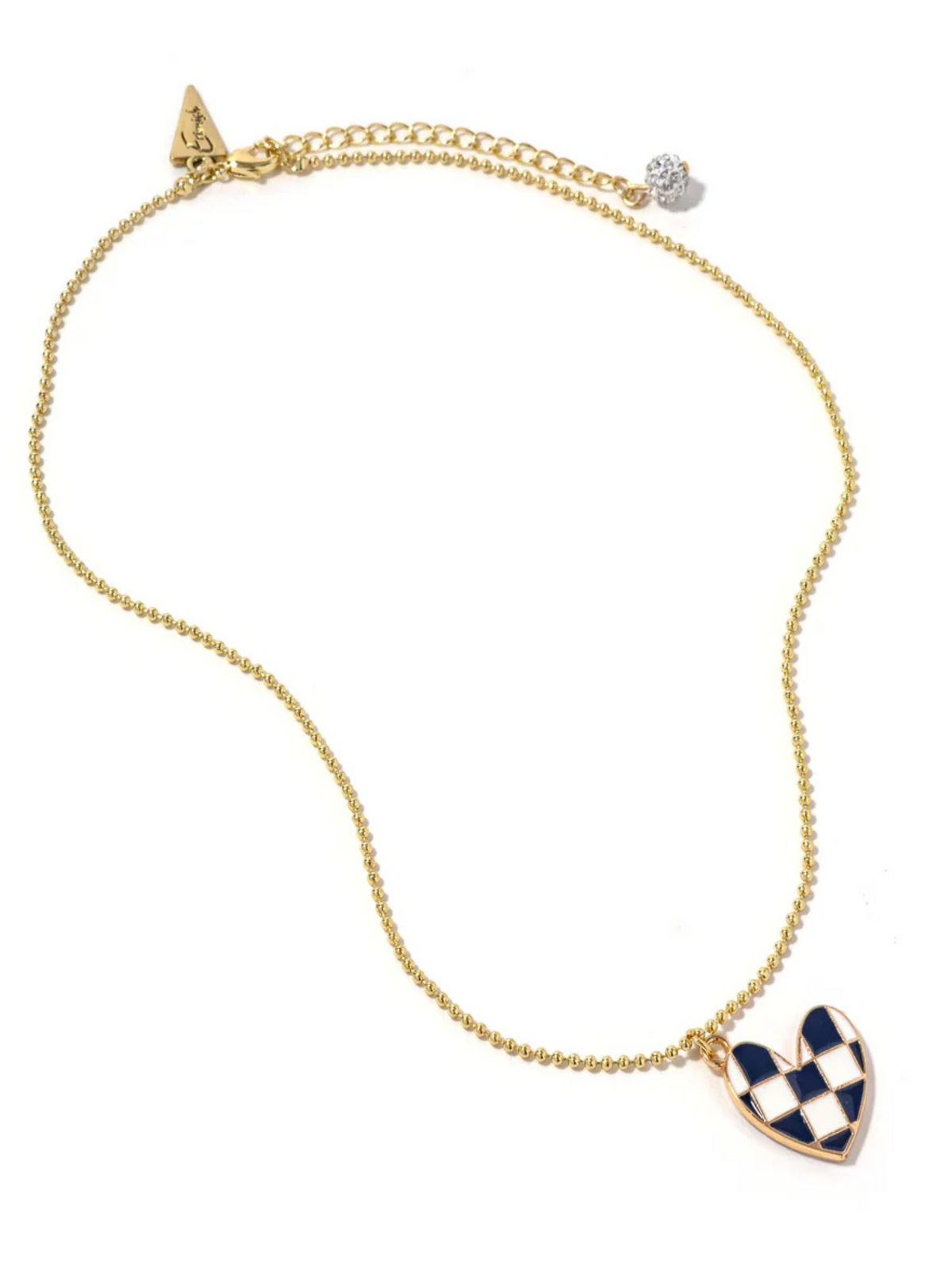 Checkered Heart Necklace | 6 Color Options