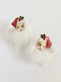 Santa Earrings | Pink & Red