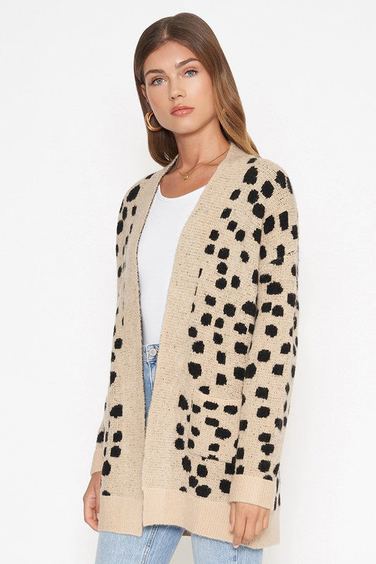 Spotted Cardigan | Oatmeal