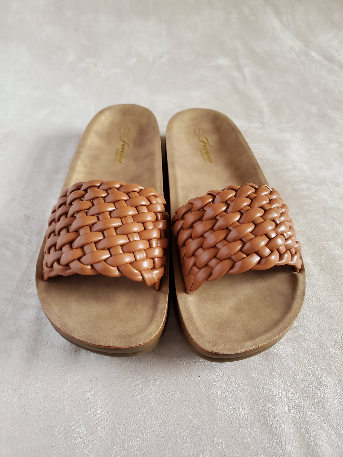 Basket Weave Sandals | Tan